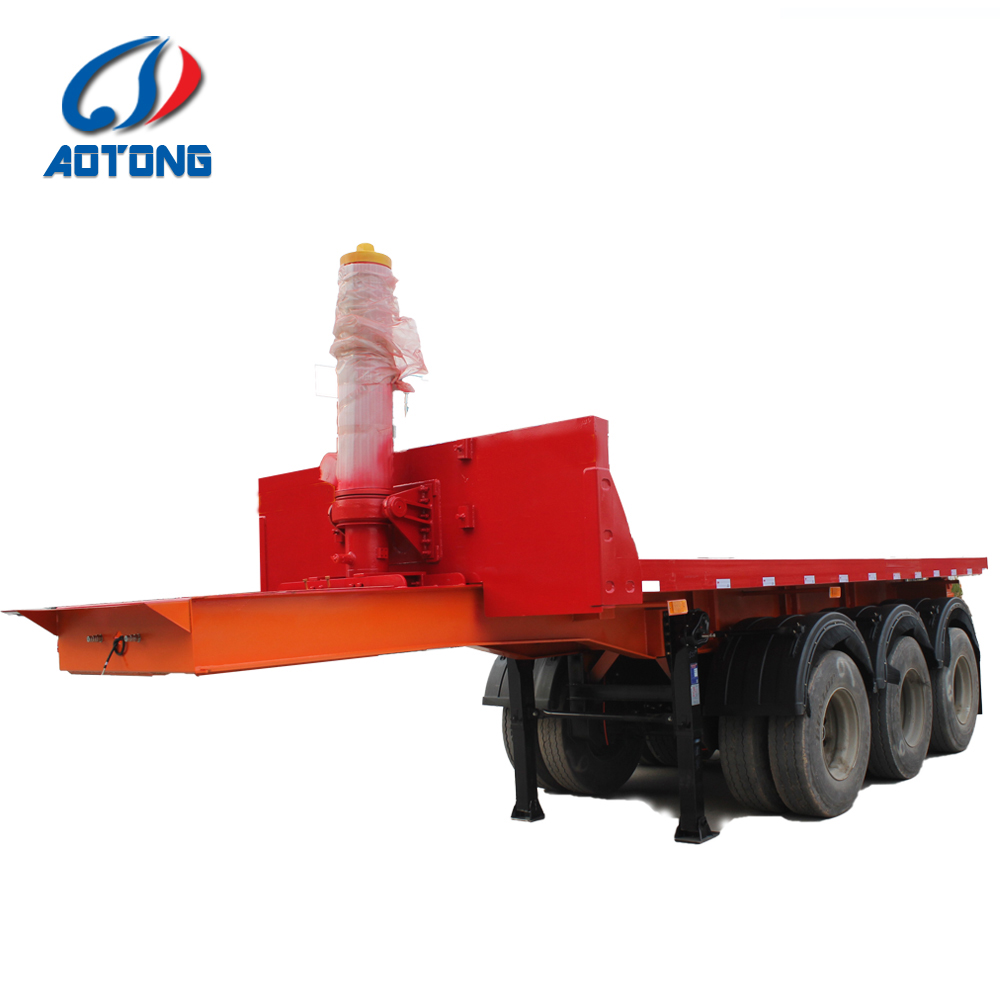 Truck Trailer 3 axles flatbed semi-trailer platform 40ft 48ft for container transport