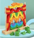 Eco Friendly Washable Kindly Toys Montessori Puzzles Education Wooden Rainbow