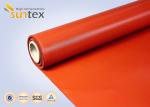 Red Medium Duty Industrial Fire Blanket Roll Material Silicone Coated Fiberglass