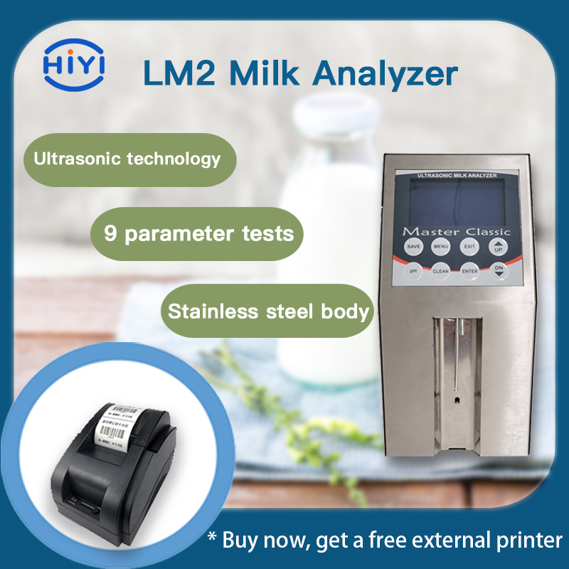 LM2 Milk Analyser Tests Milk For Various Parameters Protein Lactose Fat Quick Test Fully Automatic Cleaning