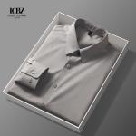Gender Men Slim Fit Dress Shirt with Logo 100% Mercerised Blue/Red/Green/White