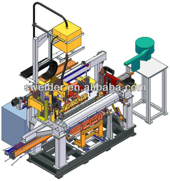 Full Automatic Integrated Longitudinal Welding Machine 3000KG Internal Seam Welding Machine