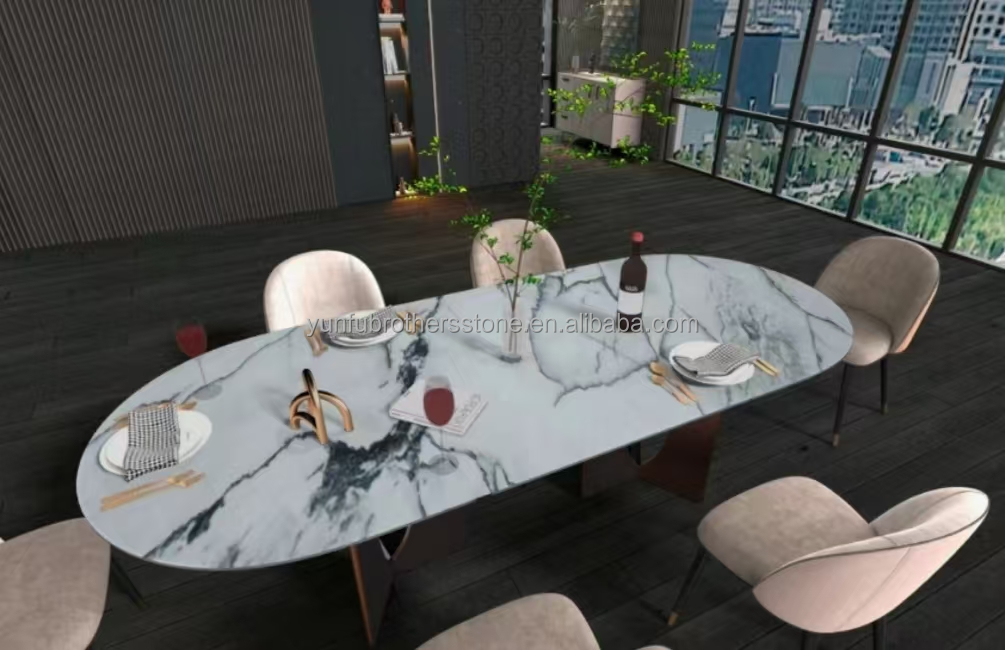 Snow Mountain White Marble Big Slab for Modern Design Dining Table Top Natural Stone