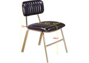 China Hengfeng Furniture 42cm Faux Leather Dining Chairs wholesale