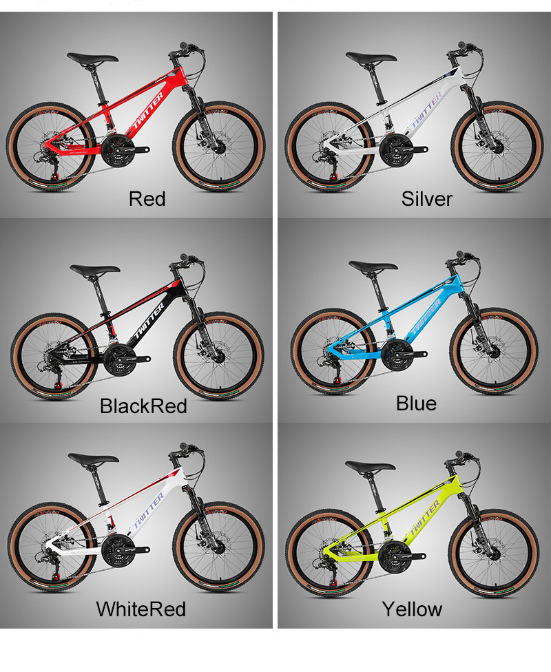 20 Inch MTB , Carbon Fibre Hardtail Mountain Bike 11.3KG For Kids