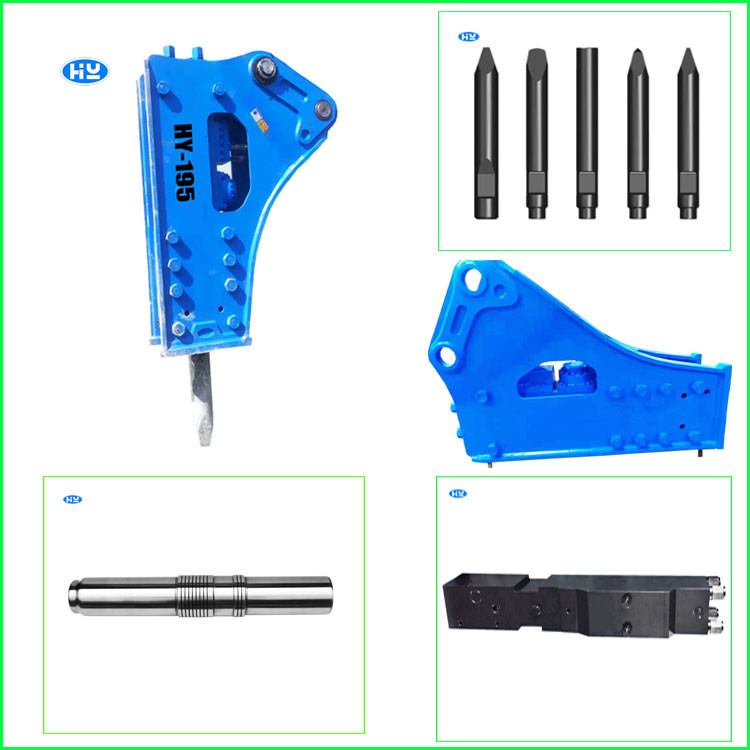 KOMATSU 12-18t Excavator Rock Breaking Hammer Hydraulic Attachments Chisel 120mm