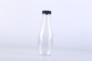 China Food grade pet plastic round juice bottles / plastic water bottles wholesale