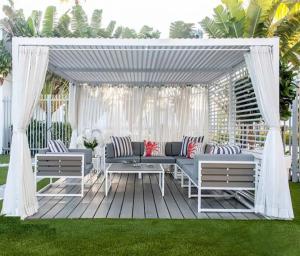 China Outdoor Sun Shade And Rainproof Imitation Wood Grain Forest Garden Landscape wholesale