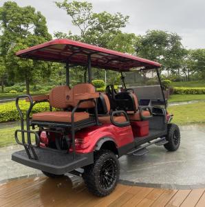 China 6 Seater Electric Golf Trolley 4 Wheel Disc Brake 10 Inch TFT IP66 CARplay Display wholesale