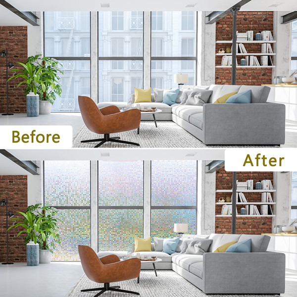 Plain King Blue Clear Static Cling Window Film Custom Frosted Window Film 0.8mm