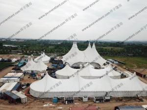 China Luxury White Membrance Structure Outdoor Circus Tent In Shopping Center / Mall / Plaza wholesale