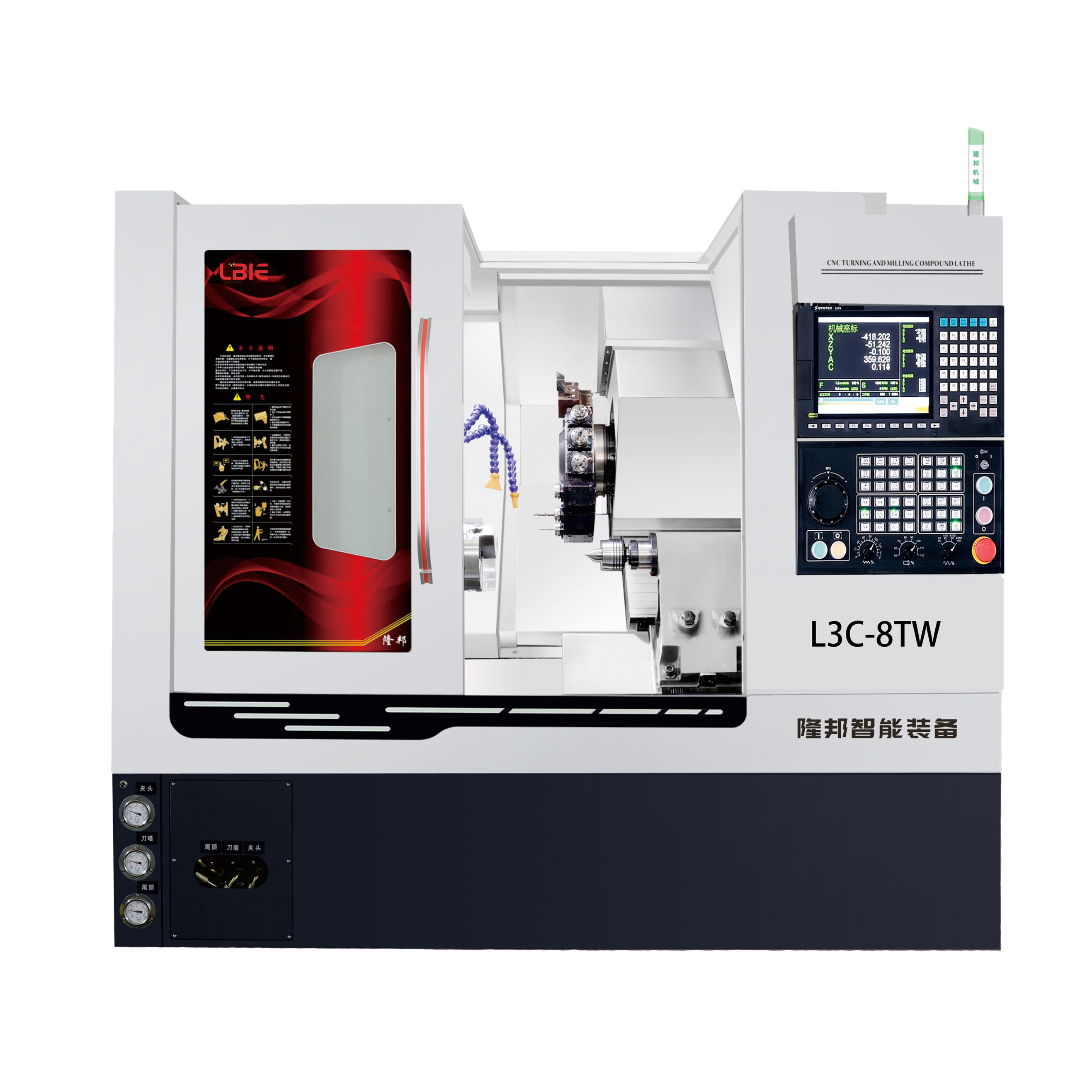 Automatic Metal Fanuc Cnc Lathe Machine Hydraulic Turret Locking Type