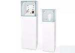 Material Wooden White Lighting Retail Glass Display Cases / Museum Glass Case