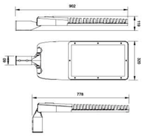 IP66 Waterproof Road Lamp 300W 400W LED Street Lights for Outdoor Lighting at -25-50C