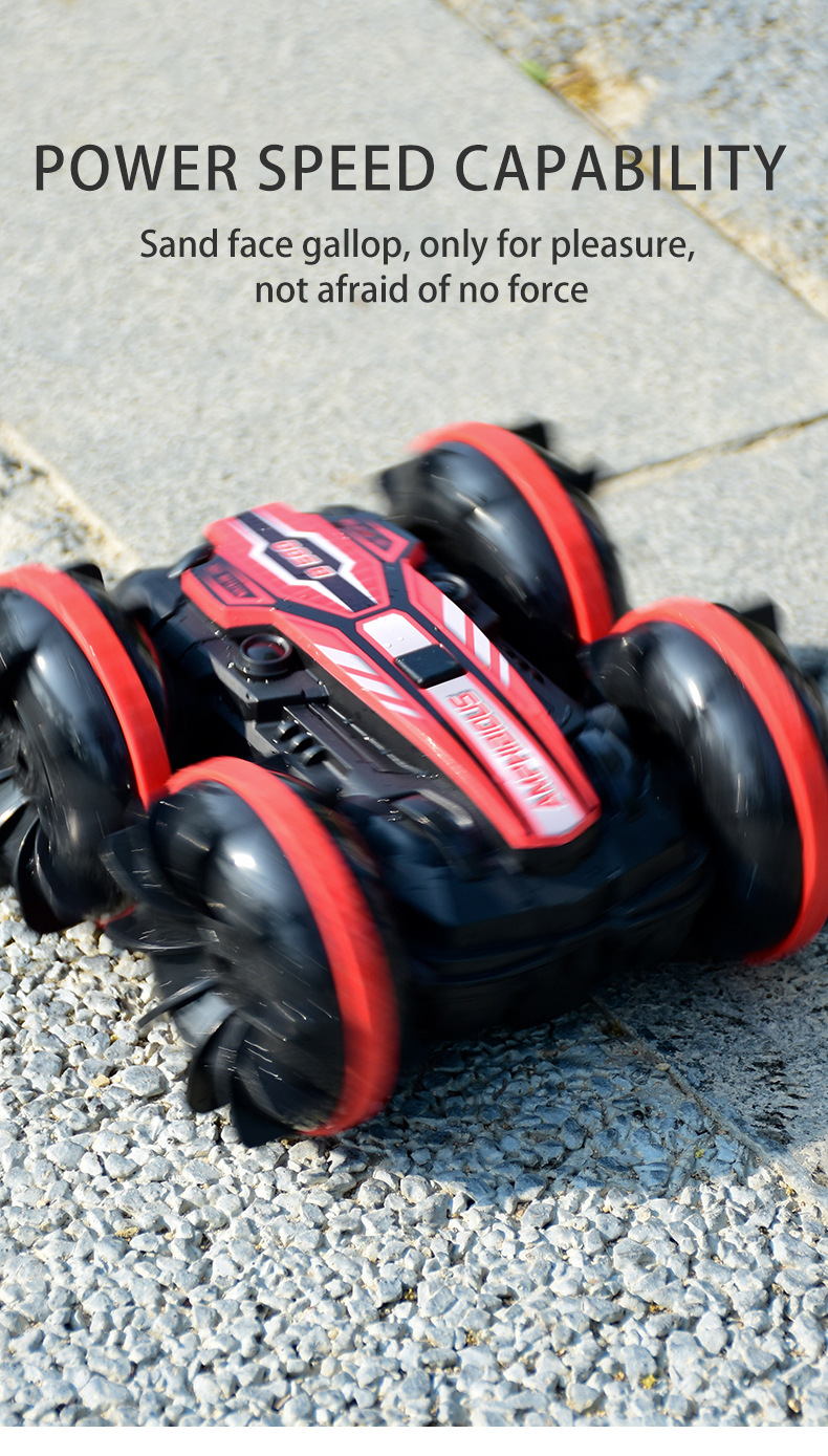 Experience the Ultimate Adventure with the 2.4G Double-Sided Amphibious Stunt Vehicle