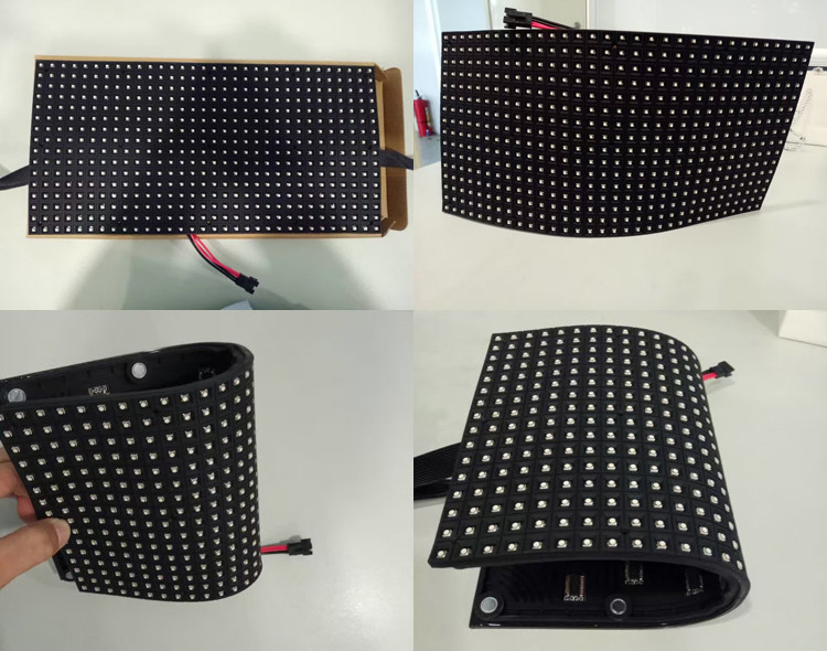 4mm Flexible Led Panel Video Screen 1R1G1B / SMD2121 Black Lamp