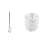 304 stainless steel Toilet Brush And Holder White Brush Head Effective Clean