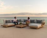 Teak Wood Commercial Hotel Sofa Garden Set Furniture with Middle Sofa Size