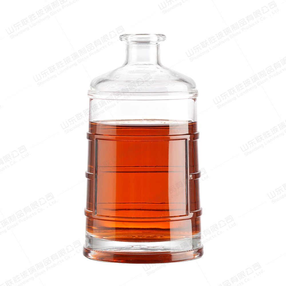 Rubber Stopper Sealing Type Crystal Glass Spirit Bottle for Crystal Glass Material