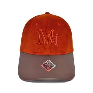 China Private Label 3d Embroidered Baseball Cap PU Brim Polyester Material wholesale