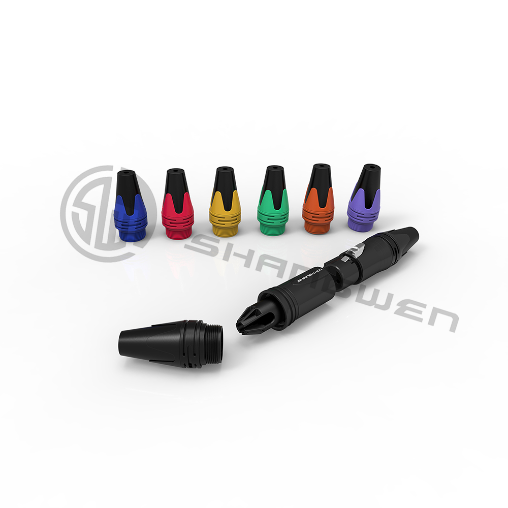 Mini 3 Pin Audio Connector Lightweight XLR Male Plug Connector