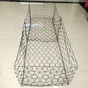 China PET Stone Cage Wire Mesh Net 100x120mm Gabion Stone Fence wholesale
