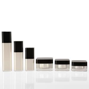 China Black Plastic Screw Lid 15g 30g 50g Cosmetic Acrylic Jar wholesale