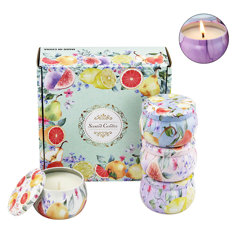 Tin Scented Soy Tea Light Candles Aromatherapy Type 15hours Burning