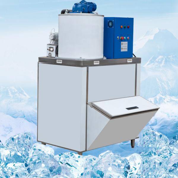 300kg/24h Seawater Flake Ice Machine Commercial Stainless Steel Frozen Snow Cone
