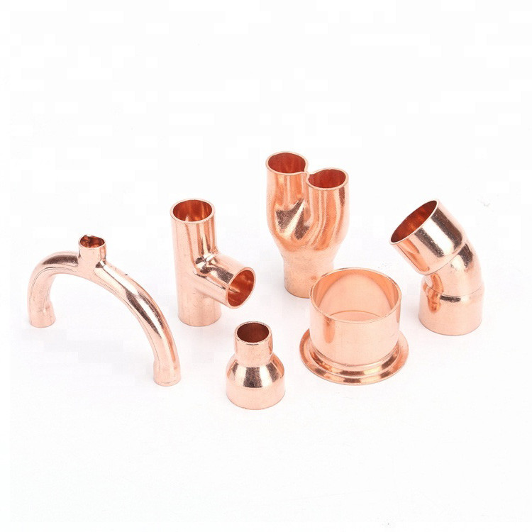 Longer 90 Degree Elbow Red Copper HVAC Pipe Fittings Plumbing