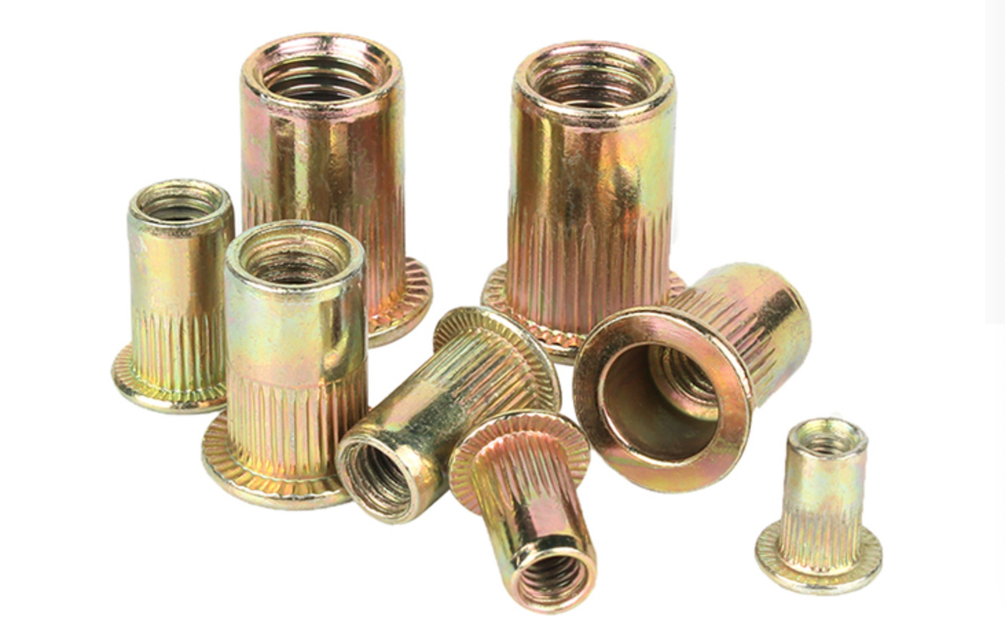 Durable Alloy Steel Rivet Nuts , M6 Rivet Nut With Yellow Chromate Plated