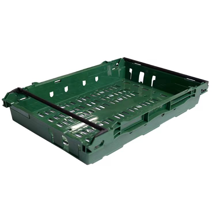 Harvesting Fruits Plastic Mesh Crate Customized Without Iron Handle