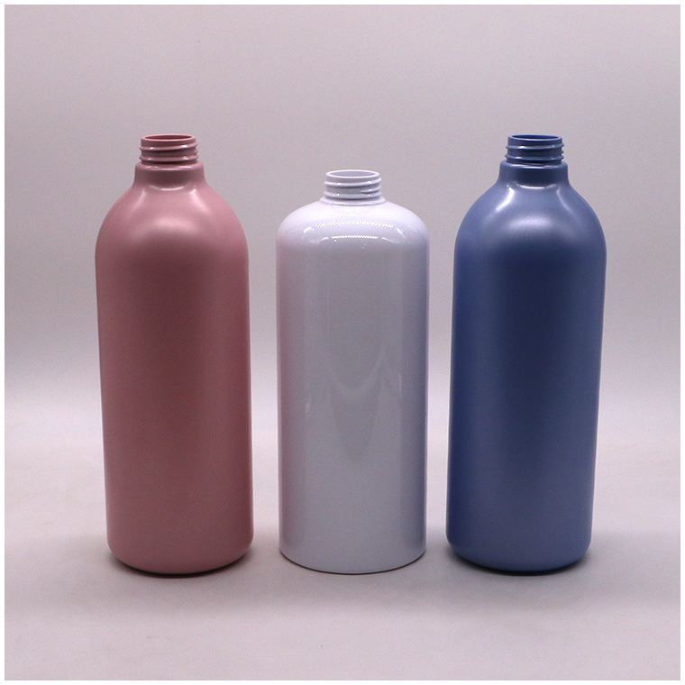 Cap Type Pump 1000mL Capacity Round Bottles for Customized Color Lotion Body Wash