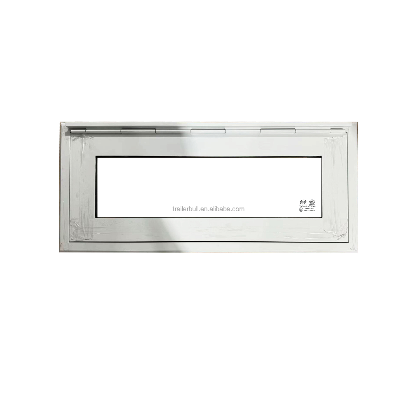 Natural Color/Grey Window Frame for Customizable Tempered Glass Expedition RV Windows