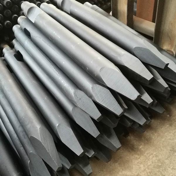 Hydraulic Rock Hammer Concrete Stone Breaker Parts Tool Round Flat Wedge Moil