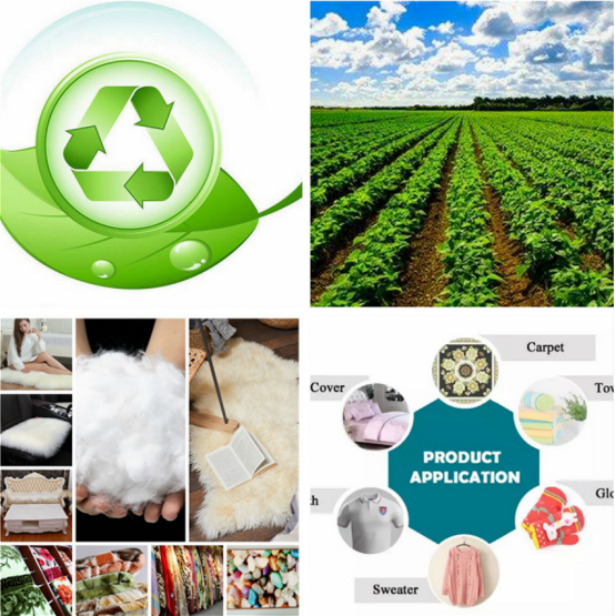 Recycled GRS Nylon 6 Fiber Raw White ISO9001 Environmentally Friendly