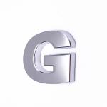 Colorful Custom Logo Lapel Pins , Silver Plated Letter Lapel Pins