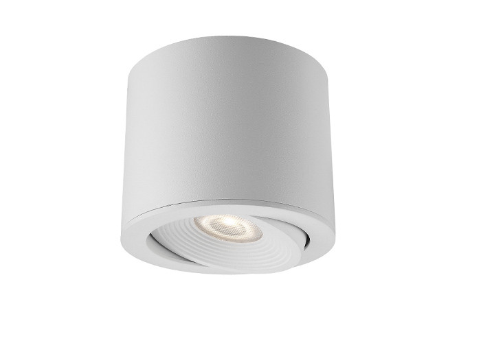Pure Aluminum Recessed Surface Mount Cylinder Light for Theater / Gallery / Hotel COB 7W White Color