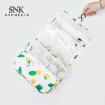 Lemon Printing Waterproof Outdoor Hanging Travel Toiletry Bag Polyester