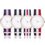 Nylon Straps Quartz Couple Watches 3ATM Gents Couple Watch Set