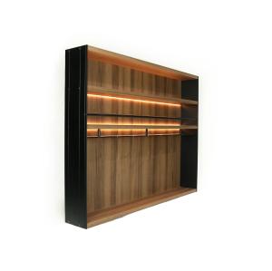 China 12 Hook Rustic Wall Mounted Kitchen Wood Rack 60X60X50cm wholesale