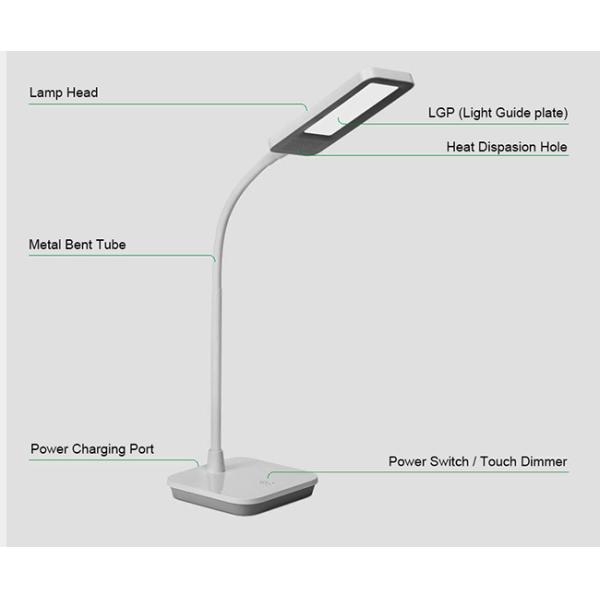 3 Brightness Levels Wireless LED Table Lamp Portable Soft Lighting And Eye Protection