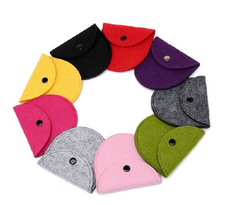 high quality reasonable price promotional felt purse factory with various color