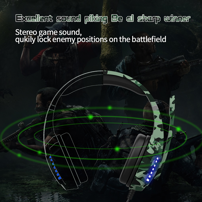 7.1 Gamer Wired PC Gaming Headphones With Mic Light Up For Xbox One Volume Control