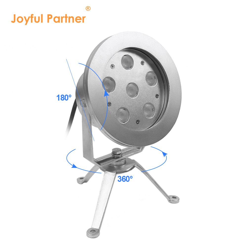 2024 Newest 12x4W RGBW 3in1 48W DMX Control Stainless Steel IP68 12V Submersible LED Lights