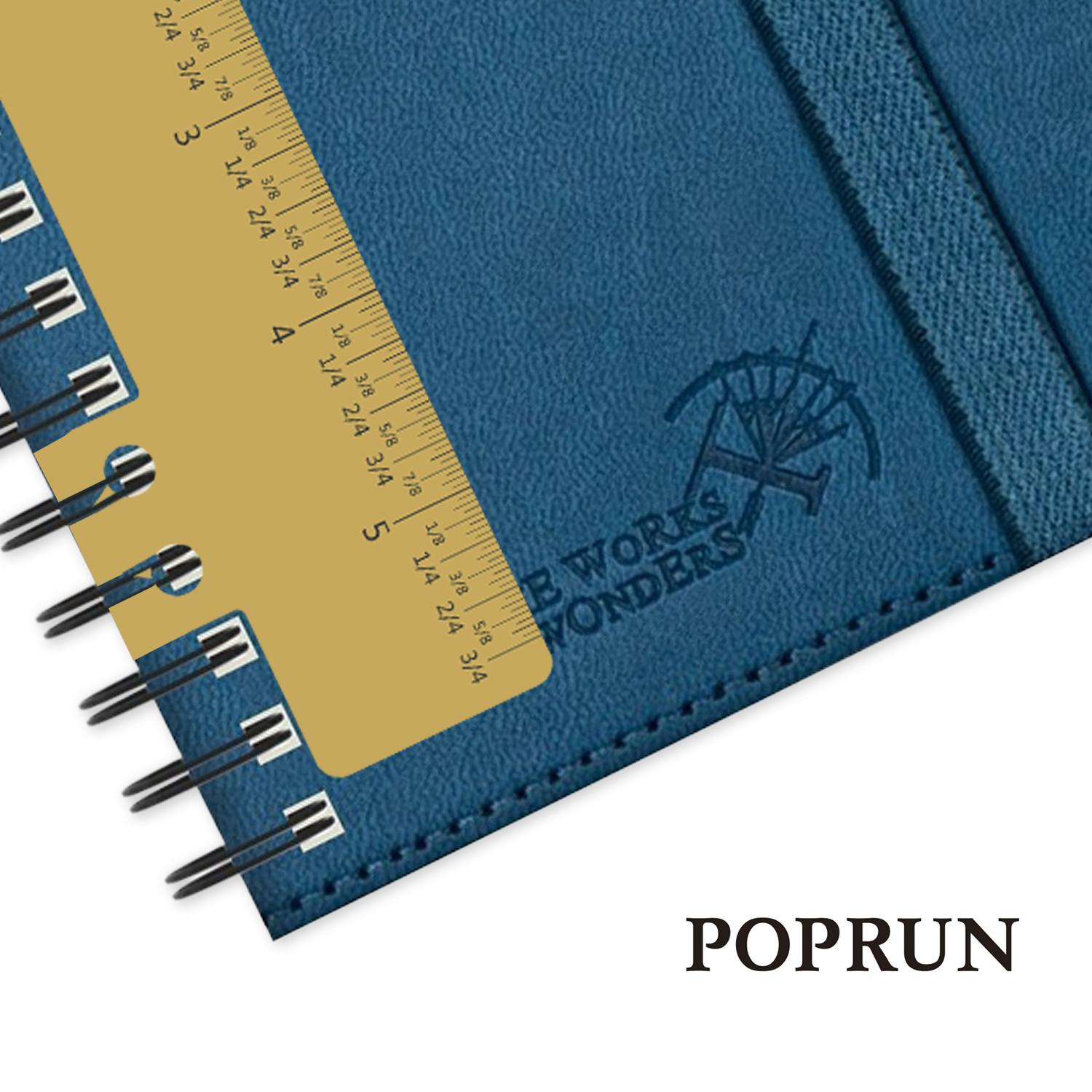 Night Blue 80GSM Paper Mini Weekly Planner Plastic Ruler Attached