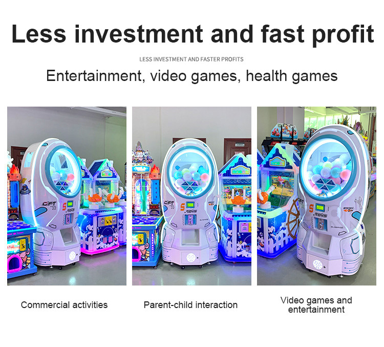 Coin Operated Space Capsule Gashapon Machine White Gift Machine
