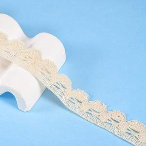 China Soft 100% Cotton Lace Trim Sustainable Crocheted Embroidery Lace wholesale