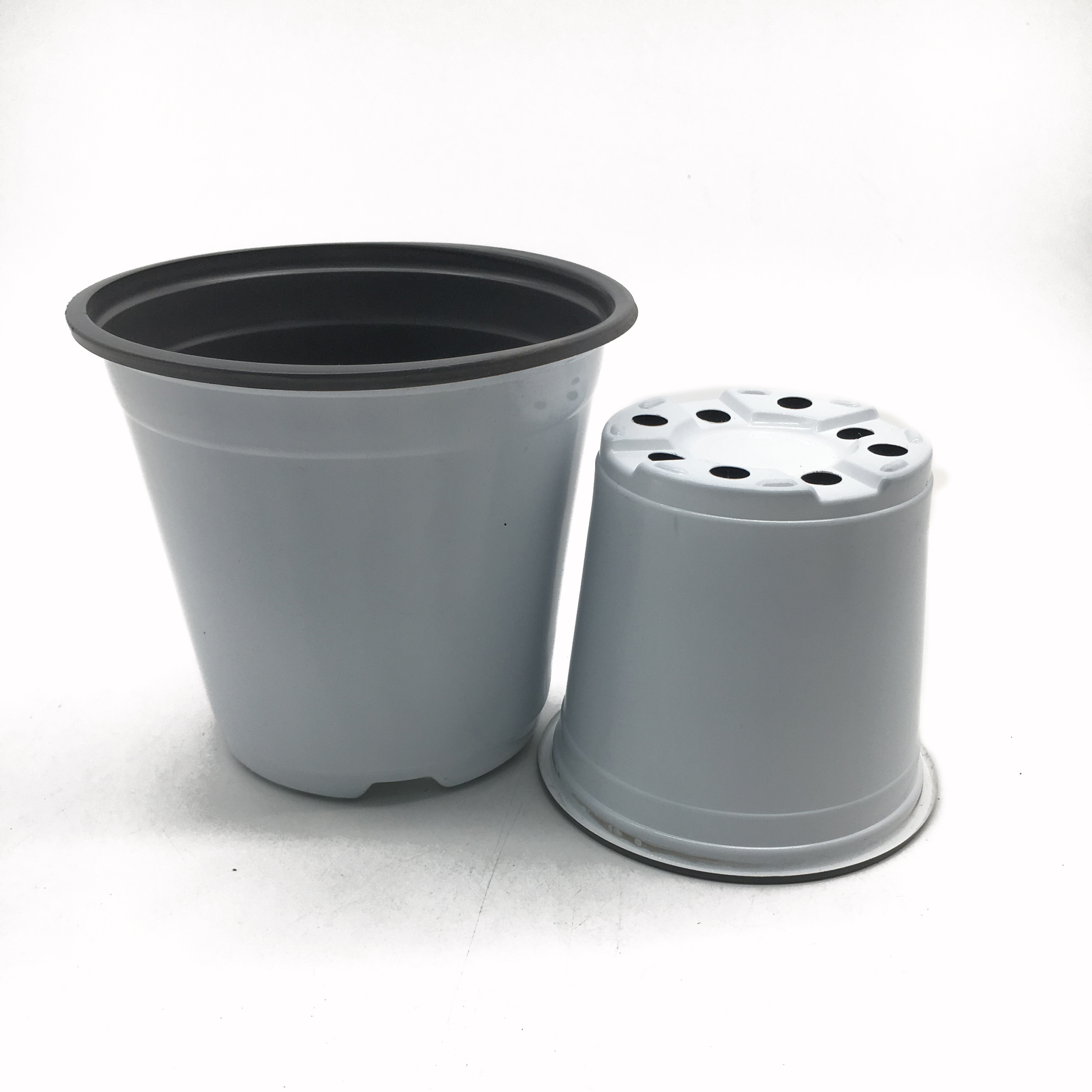 blue color nursery pot plastic flower pot