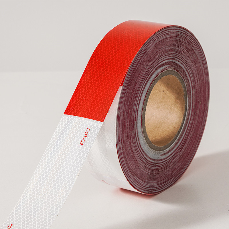 Trailer Reflective Tape Outdoor DOT C2 Reflector Tape 2 Inch X 150 Feet Waterproof White and Red